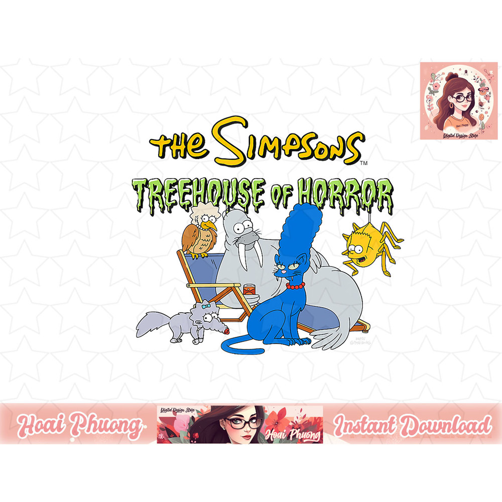 The Simpsons Treehouse of Horror Halloween Group Shot png, instant download.jpg