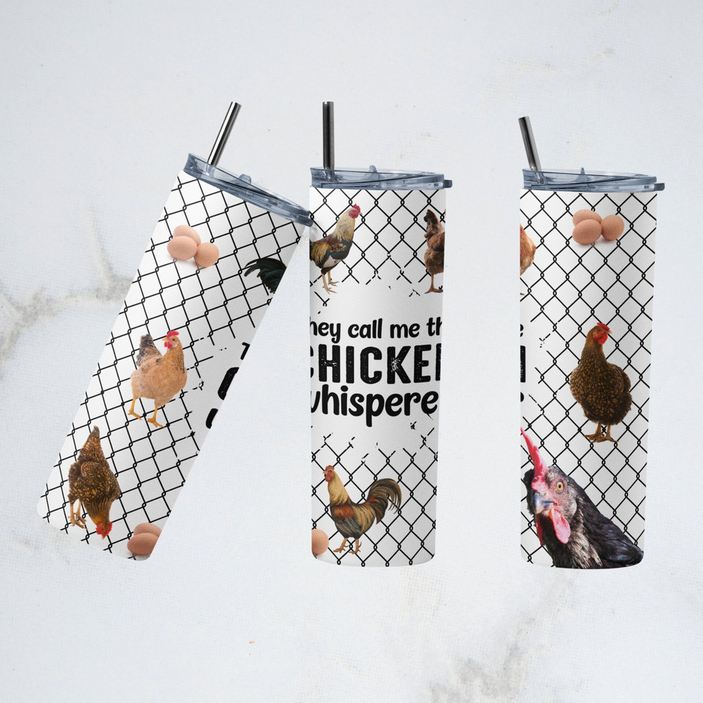 Crazy Chicken Lady Tumbler, Chickens Tumbler, Chicken Skinny Tumbler.jpg