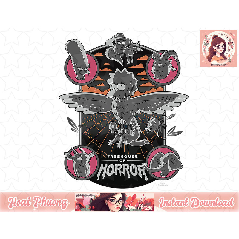 The Simpsons Treehouse of Horror Halloween Lisa Centered V2 png, instant download.jpg