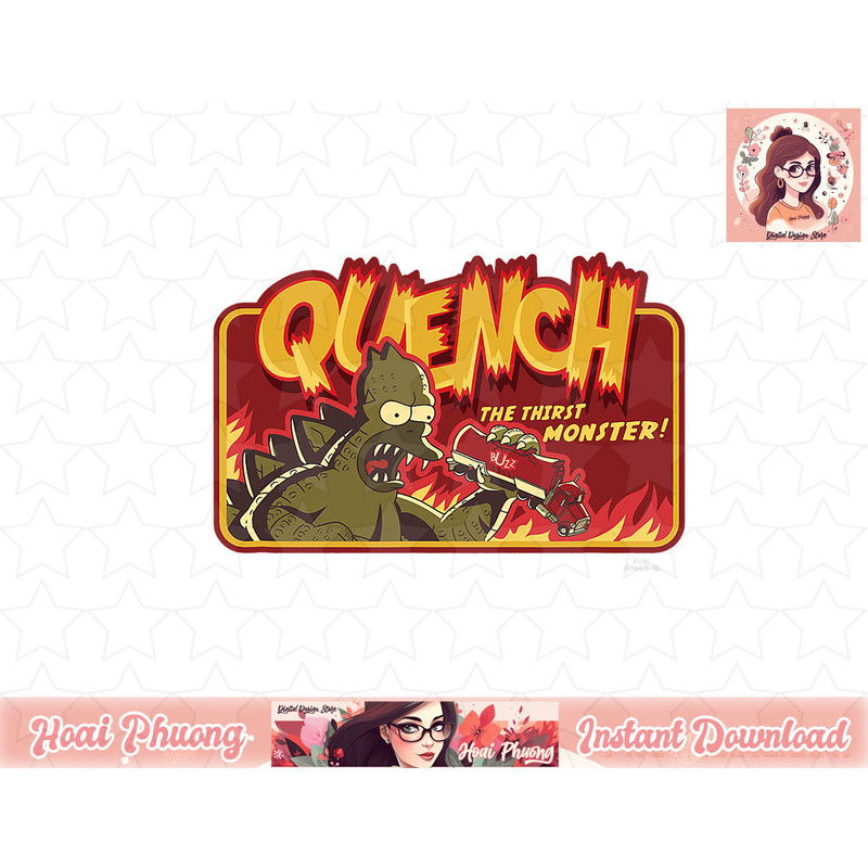 The Simpsons Treehouse of Horror Halloween Quench Monster png, instant download.jpg