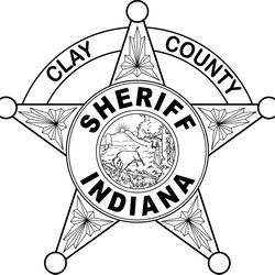 INDIANA SHERIFF BADGE CLAY COUNTY VECTOR FILE Black white vector outline or line art file