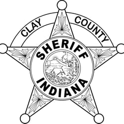 indiana sheriff badge clay county vector file black white vector outline or line art file