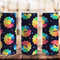 Happy Hippie Sunflowers 20oz Straight Tumbler Wrap Seamless Design PNG.jpg