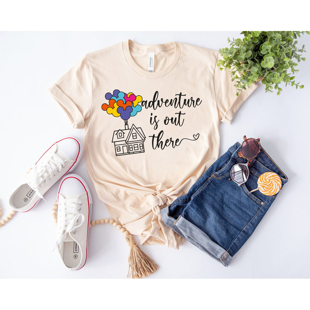Adventure Is Out There Shirt, Adventure Balloon T-Shirt, Holiday Shirt, Disney World Vacation, Mickey Balloon Tee, Disney Up Shirt, Up Shirt - 1.jpg