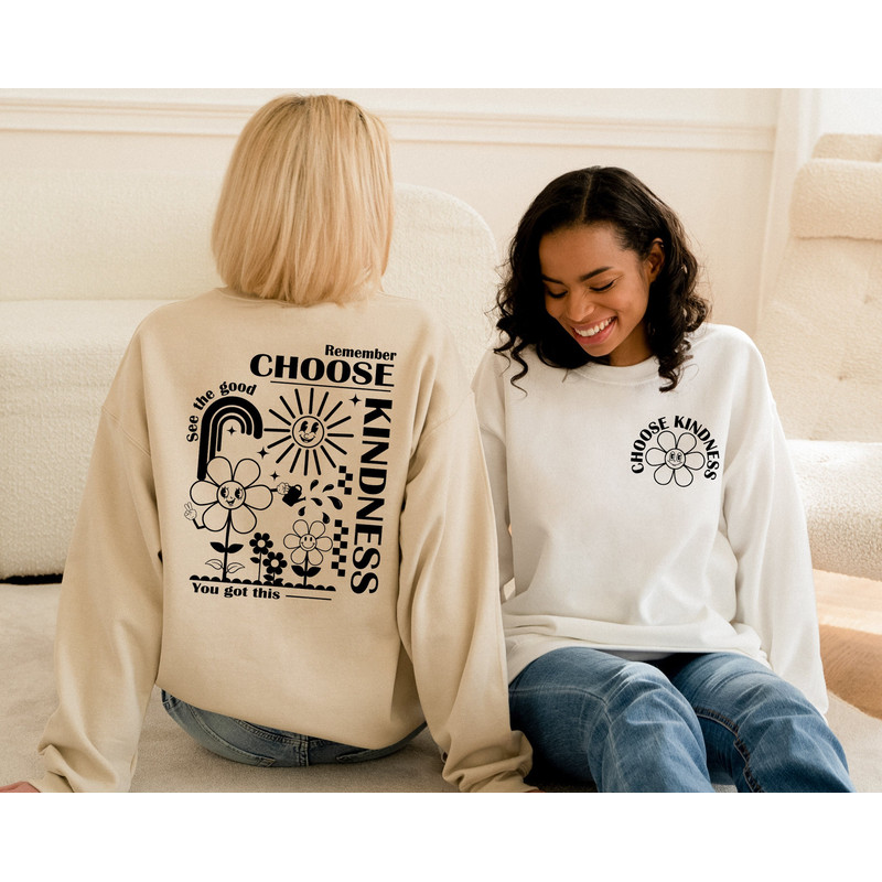 Choose Kindness Sweatshirt, Kindness Matters TeeVintage Inspired Cotton T-shirt, Unisex Hoodie, Oversized Tee, Be kind Tee - 1.jpg