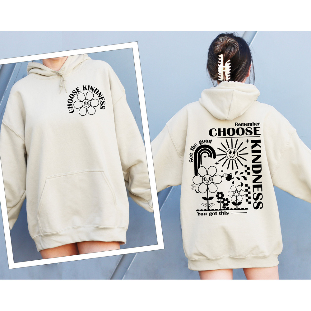 Choose Kindness Sweatshirt, Kindness Matters TeeVintage Inspired Cotton T-shirt, Unisex Hoodie, Oversized Tee, Be kind Tee - 2.jpg