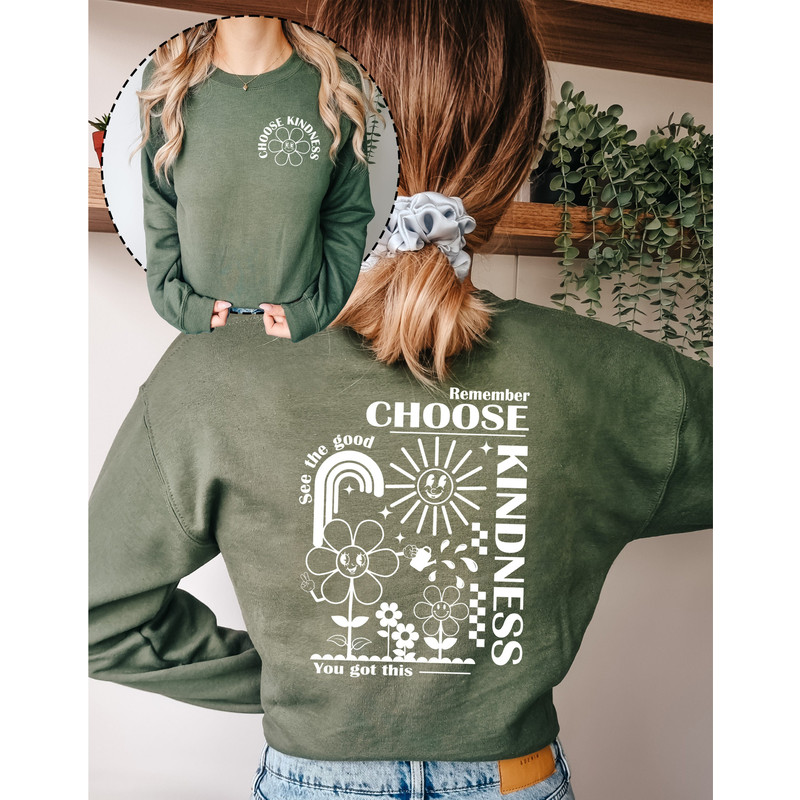 Choose Kindness Sweatshirt, Kindness Matters TeeVintage Inspired Cotton T-shirt, Unisex Hoodie, Oversized Tee, Be kind Tee - 5.jpg
