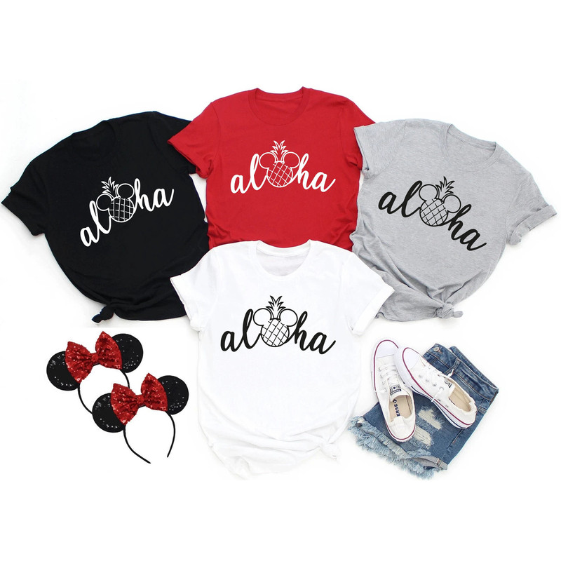Aloha Mickey Shirt, Aloha Pineapple shirt, Hawaii shirt, Women's Vacation Shirts, Disney Trip tee, Aulani Tee, Disney Shirt for Women - 1.jpg