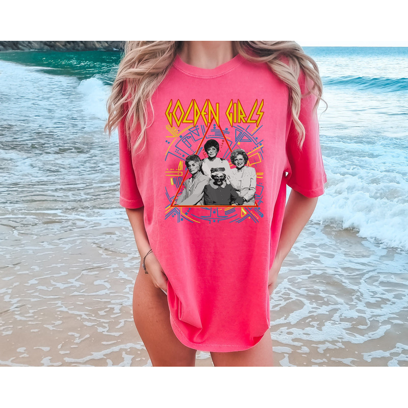 Comfort Colors® Def Leppard Golden Girls Shirt, Music TV Crossover, Vintage TV Show Shirt, Band Inspired Tee, Unique Fan Gift - 1.jpg