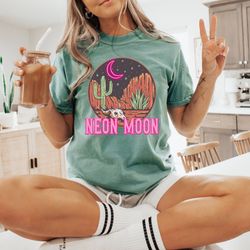 comfort colors neon moon shirt, country music lover, classic country style, gift, son