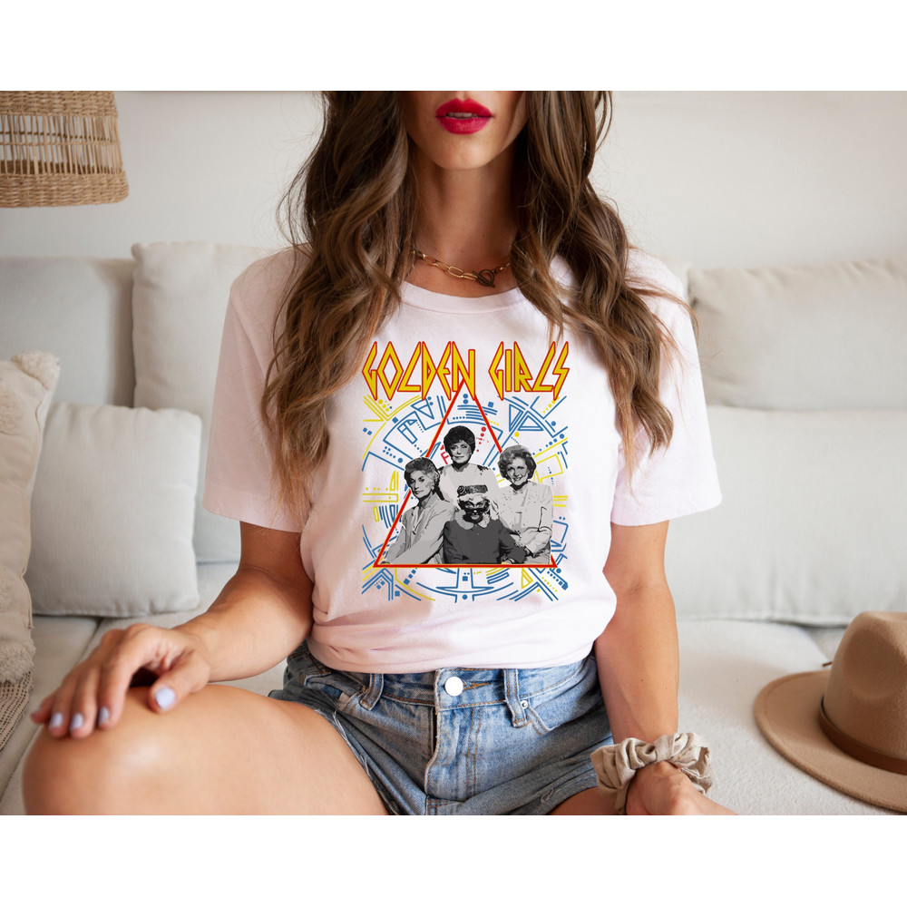 Def Leppard Golden Girls Shirt, Music TV Crossover, Vintage TV Show Shirt, Band Inspired Tee, Unique Fan Gift, Pop Culture Tshirt - 1.jpg