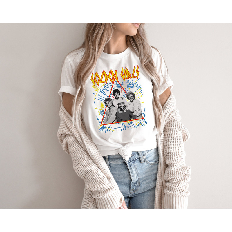 Def Leppard Golden Girls Shirt, Music TV Crossover, Vintage TV Show Shirt, Band Inspired Tee, Unique Fan Gift, Pop Culture Tshirt - 2.jpg