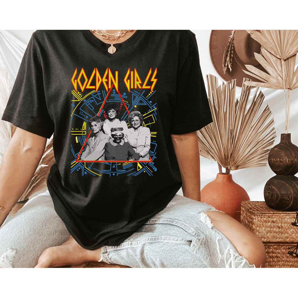 Def Leppard Golden Girls Shirt, Music TV Crossover, Vintage TV Show Shirt, Band Inspired Tee, Unique Fan Gift, Pop Culture Tshirt - 3.jpg