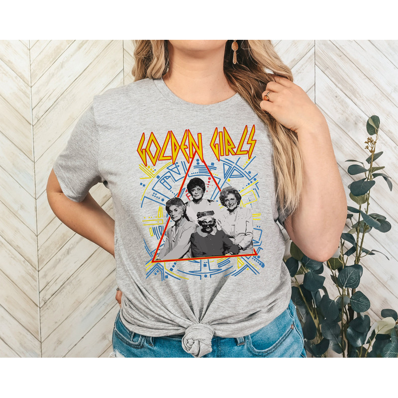 Def Leppard Golden Girls Shirt, Music TV Crossover, Vintage TV Show Shirt, Band Inspired Tee, Unique Fan Gift, Pop Culture Tshirt - 4.jpg