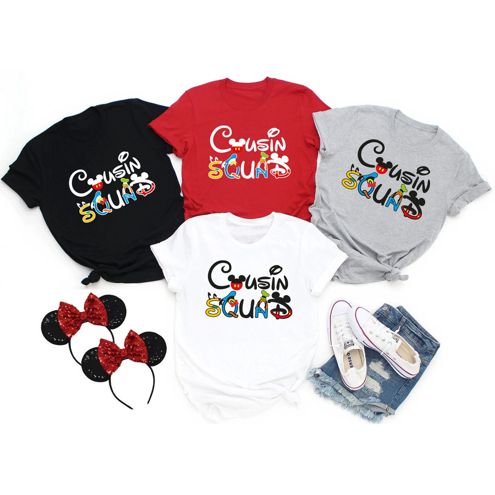 Cousin Crew Disney Shirts, Mickey and Minnie Cousin Reunion Trip Shirts, Мatching Cousin Squad Shirts Children's Cousin Crew T-shirts - 1.jpg