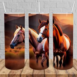 horse and western tumbler, horse tumbler, horse skinny tumbler