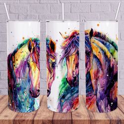 horse aloha west tumbler, horse tumbler, horse skinny tumbler