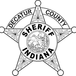 indiana sheriff badge decatur county vector file black white vector outline or line art file