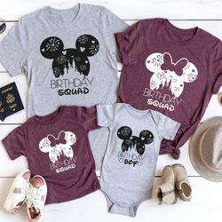 disney birthday squad shirts, matching disneyland bir