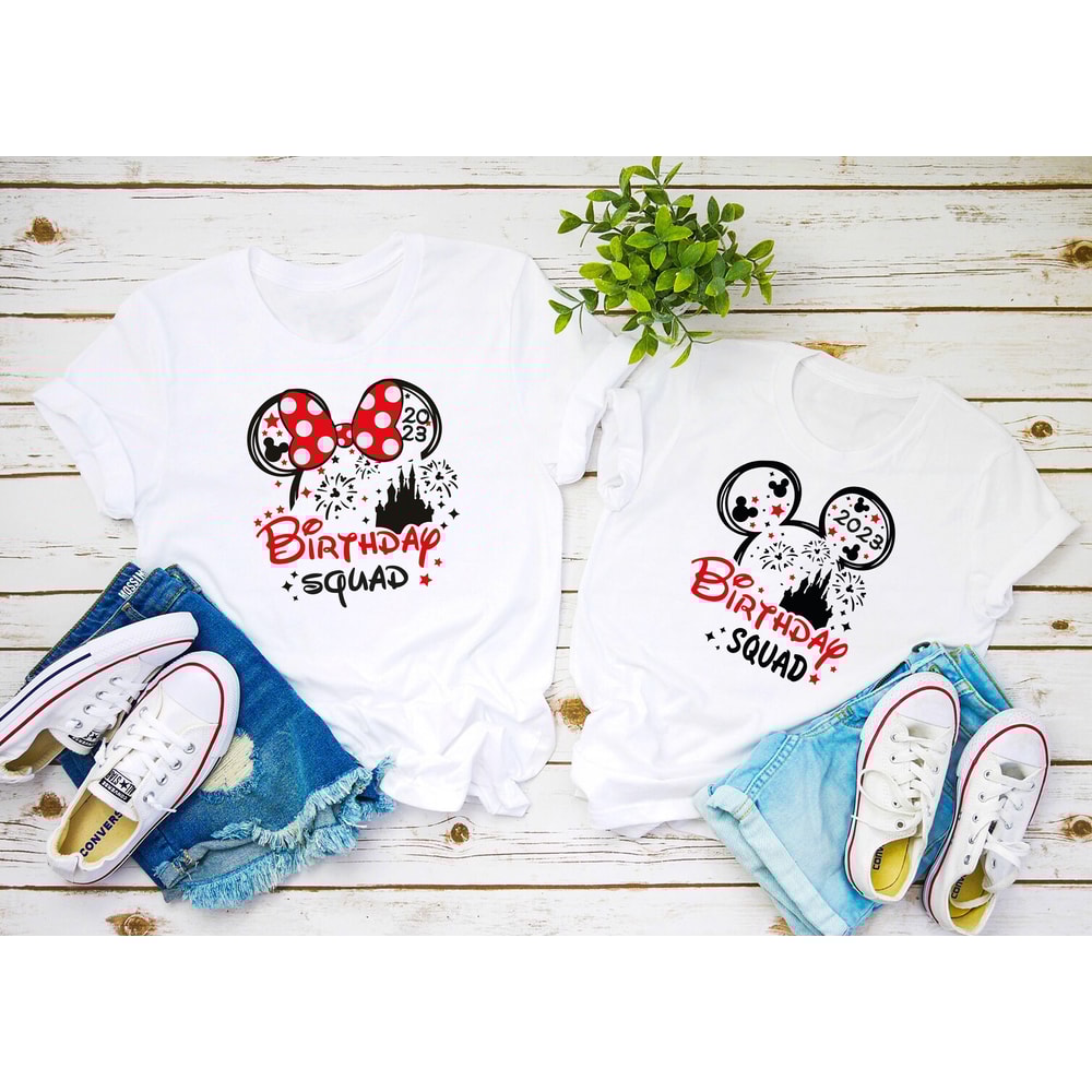 Disney Birthday Squad Shirt, Minnie Mickey Birthday Squad T-Shirt, Disney Squad, Birthday Shirt For Couple, Birthday Crew Shirt - 1.jpg
