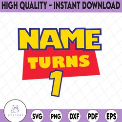 toy story custom logo with name and age svg png, custom toy story logo with name and age, personalized digital disney