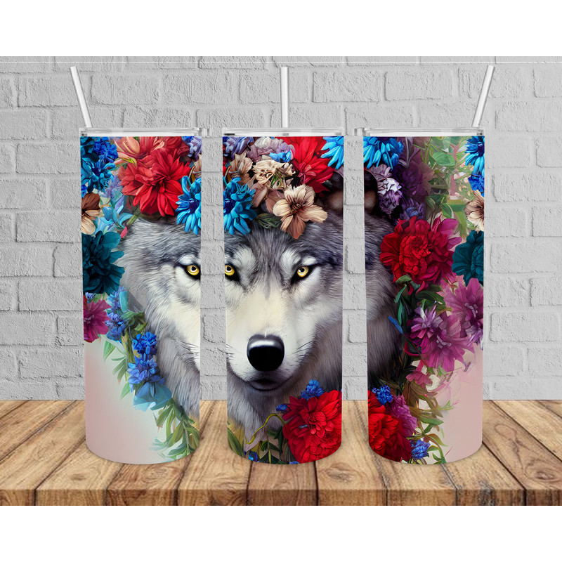 Colorful wolf Tumbler,Colorful wolf Skinny Tumbler,Kid Movie Tumbler.png