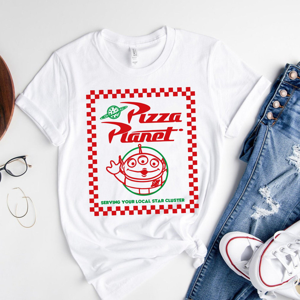 Disney Pixar Toy Story Alien Pizza Planet Box Art Shirt, Disneyland Vacation Unisex T-shirt, Family Birthday Gift Adult Kid Toddler Tee - 1.jpg