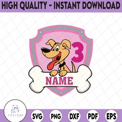 skye paw patrol birthday svg png, custom name and age paw patrol skye birthday girl, skye paw patrol, paw patrol