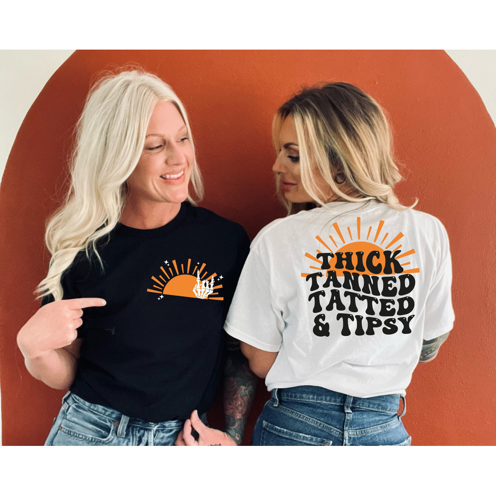 Retro Thick Tanned Tatted and Tanned Shirt, Comfort Color Oversized Tshirt, Beach Shirt, Lounge Comfort Shirt, Lake Shirt, Funny Graphic Tee - 1.jpg