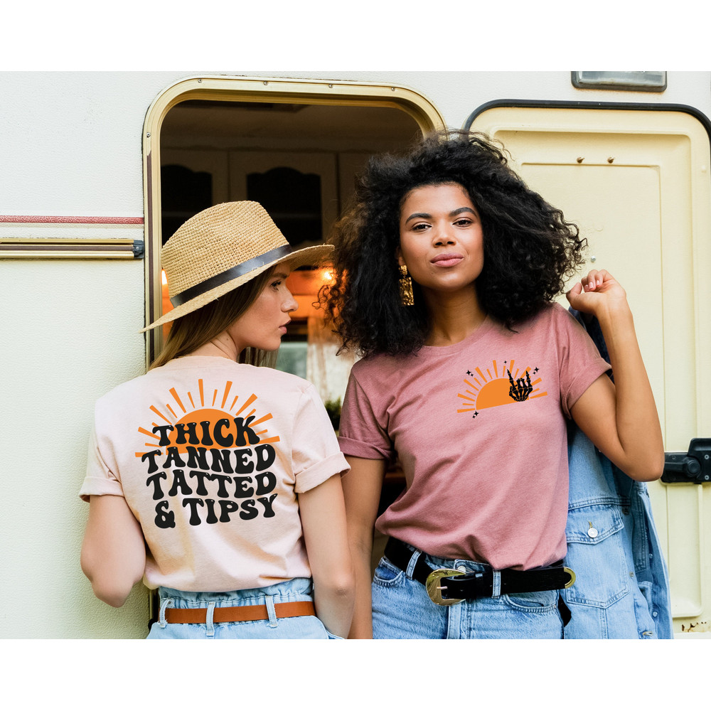 Retro Thick Tanned Tatted and Tanned Shirt, Comfort Color Oversized Tshirt, Beach Shirt, Lounge Comfort Shirt, Lake Shirt, Funny Graphic Tee - 2.jpg