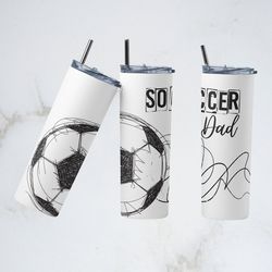 soccer dad life tumbler, soccer ball print straight skinny tumbler, soccer ball print sublimation wrap skinny tumbler