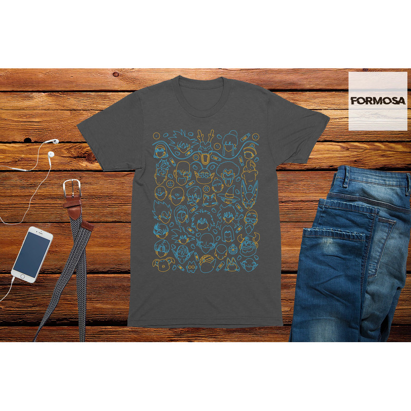 Anime Cartoon Heads Adults Unisex T-Shirt, anime, t-shirt, anime shirt, anime tshirt, anime t-shirt, tee, anime tee, manga, shirt - 2.jpg