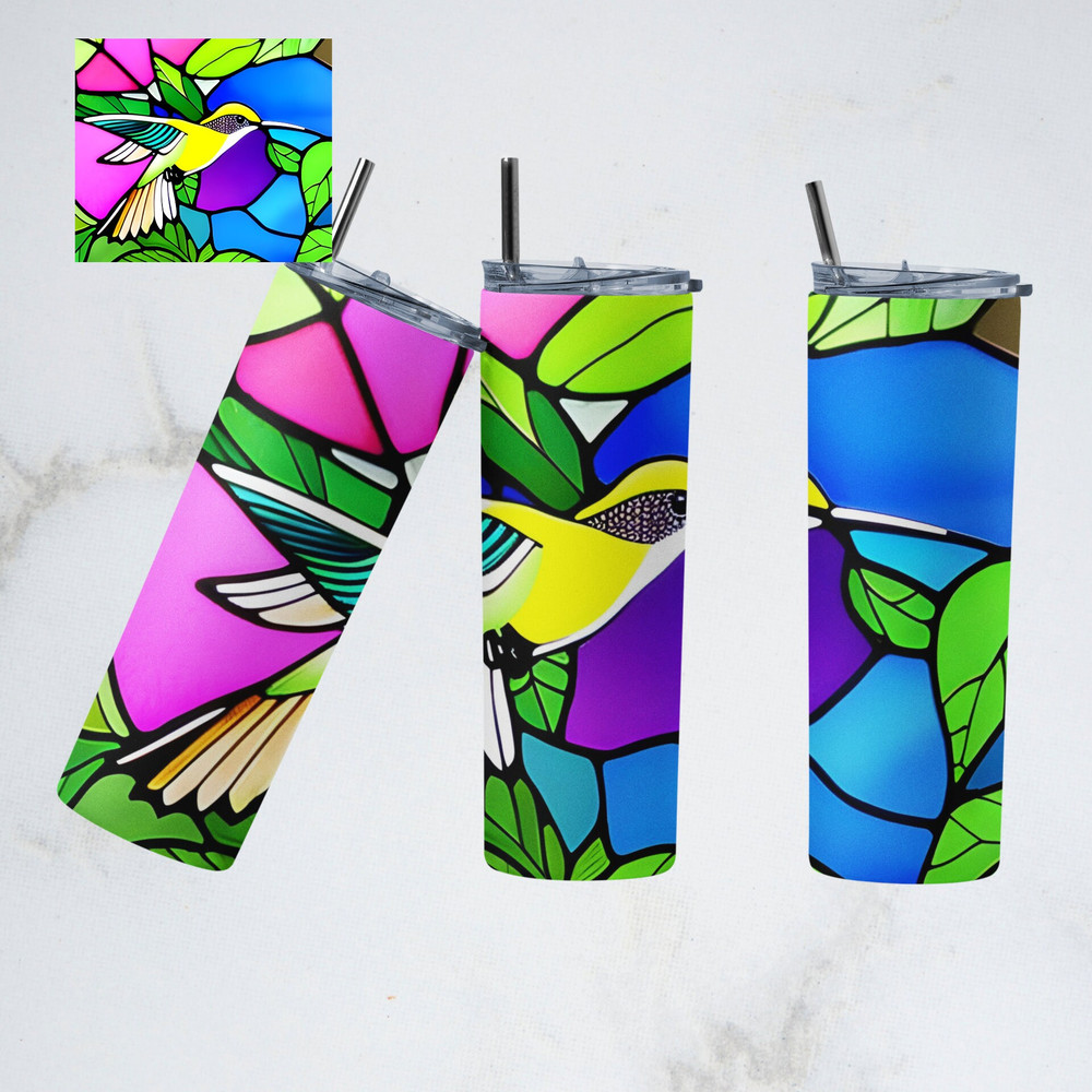 Hummingbird Tumbler, Animal Skinny Tumbler, Animal Tumbler.jpg