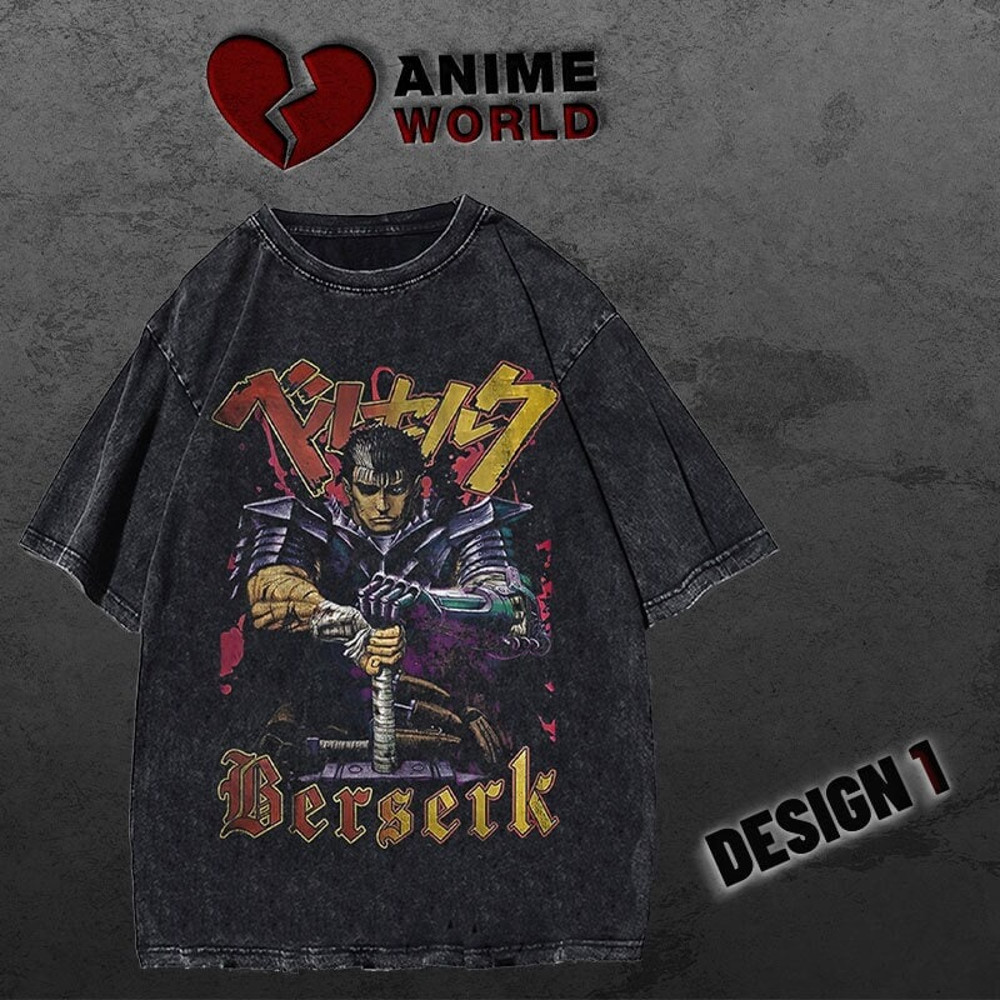 Anime T-Shirt Retro Vintage Oversized Streetwear Graphic T-shirt Classic Washed Harajuku Y2K Tee Casual Japan Otaku Weeb Gothic Gym Fashion - 1.jpg