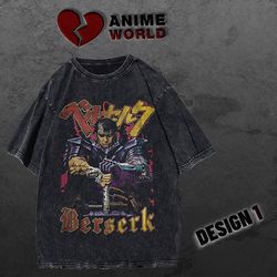 anime t-shirt retro vintage oversized streetwear graphic t-shirt classic washed harajuku y2k tee casual japan otaku weeb