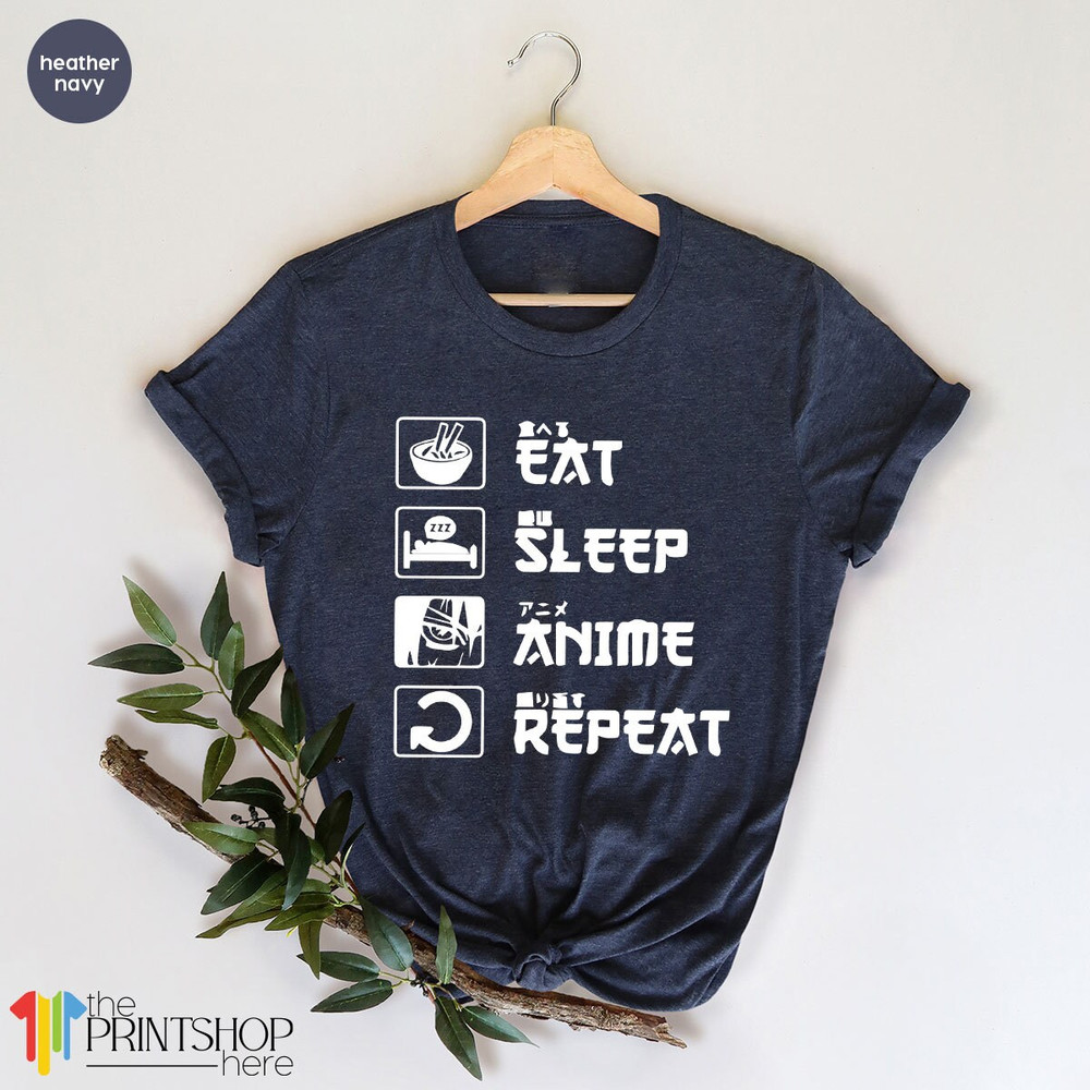 Anime TShirt, Anime T Shirt, Korean Drama Shirt, Japanese Manga Shirt, Eat Sleep Anime Repeat, Otaku TShirt, Anime Lover Gift - 3.jpg