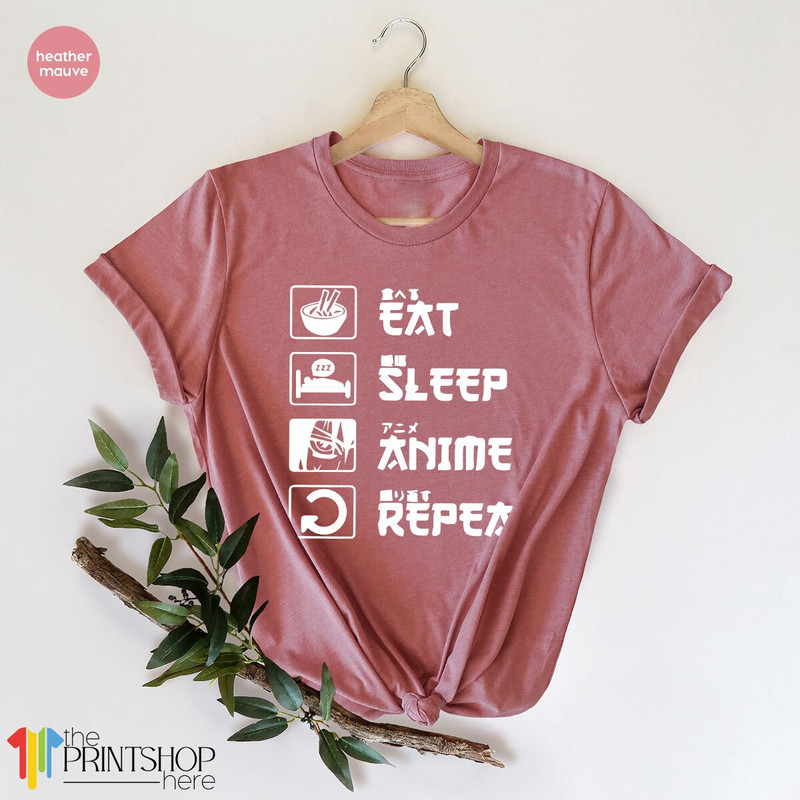 Anime TShirt, Anime T Shirt, Korean Drama Shirt, Japanese Manga Shirt, Eat Sleep Anime Repeat, Otaku TShirt, Anime Lover Gift - 5.jpg