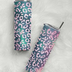 cheetah leopard and tiger tumbler, cheetah leopard tumbler, cheetah leopard skinny tumbler