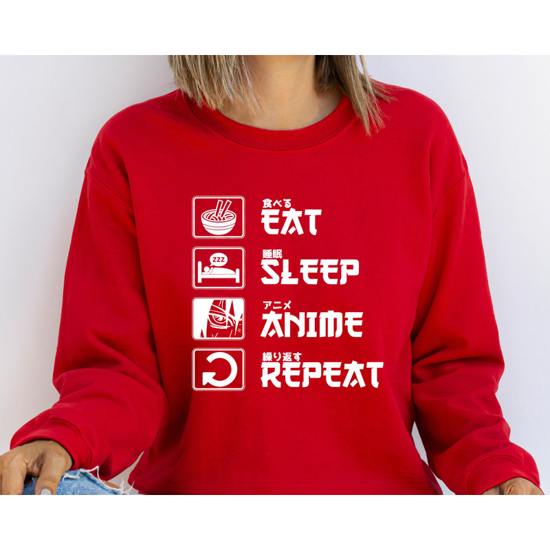 Eat Sleep Anime Repeat T-shirt, Funny Anime Shirt for Men Women, Anime Manga Lover Gift, Anime Gift Tshirt, Japan Culture Present Shirt - 2.jpg