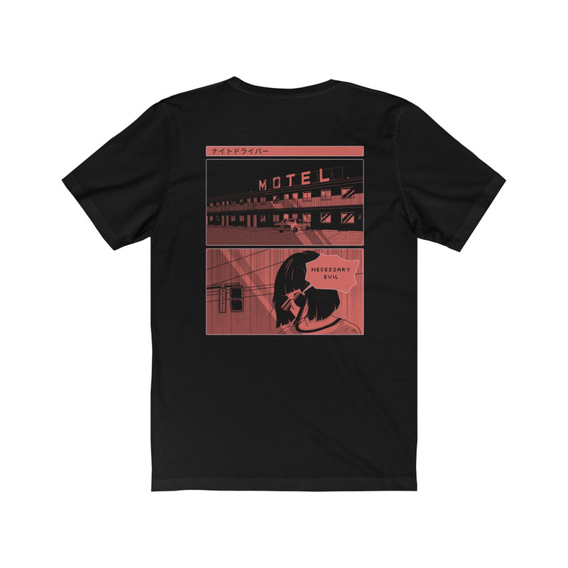 Japanese Manga T-shirt, Necessary Evil, Anime Aesthetic Shirt, Edgy Clothing, Sad Girls Tee, Cute Kawaii, Unisex Soft Cotton Tee - 2.jpg