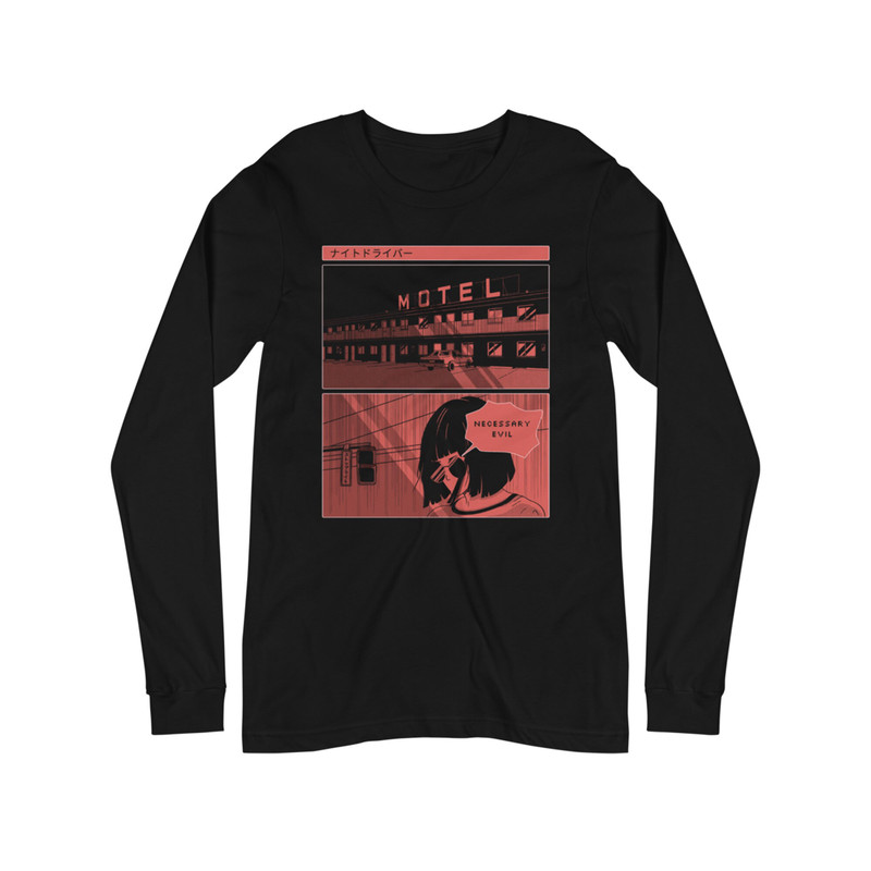 Japanese Manga T-shirt, Necessary Evil, Anime Aesthetic Shirt, Edgy Clothing, Sad Girls Tee, Cute Kawaii, Unisex Soft Cotton Tee - 3.jpg