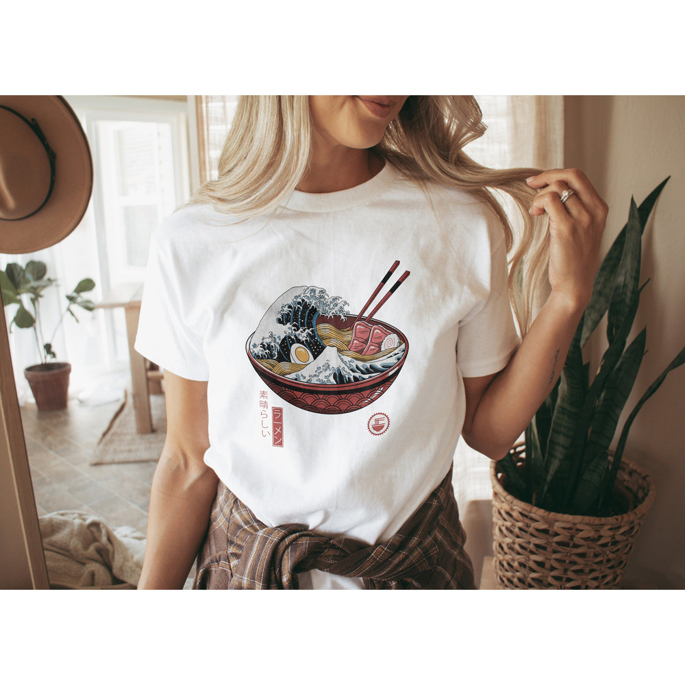 Japanese Noodle T Shirt, Japanese Shirt, Anime Crewneck T-shirt, Anime Movie Shirt, Funny Anime Shirt, Vintage Anime T Shirt, Japanese Style - 2.jpg