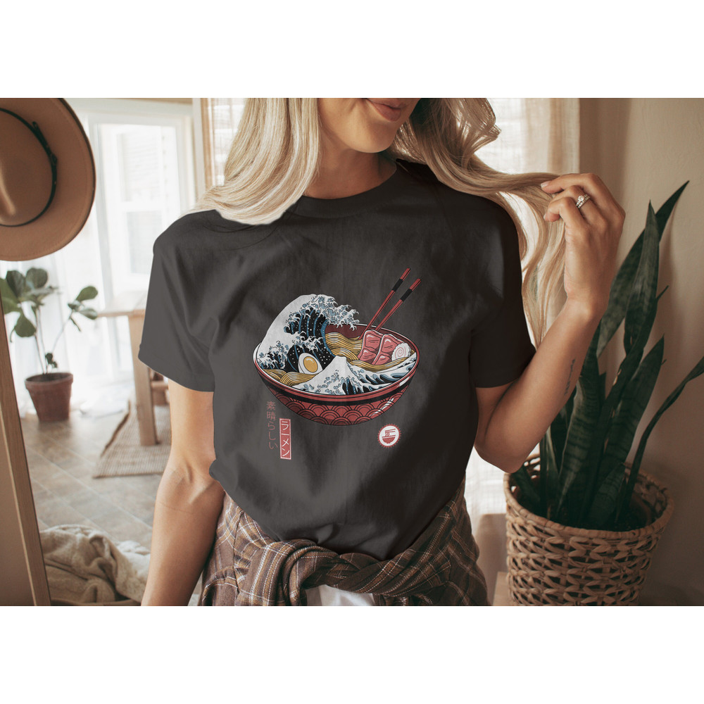 Japanese Noodle T Shirt, Japanese Shirt, Anime Crewneck T-shirt, Anime Movie Shirt, Funny Anime Shirt, Vintage Anime T Shirt, Japanese Style - 3.jpg