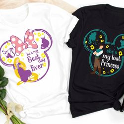 tangled couple shirt, my lost princess, my best day e
