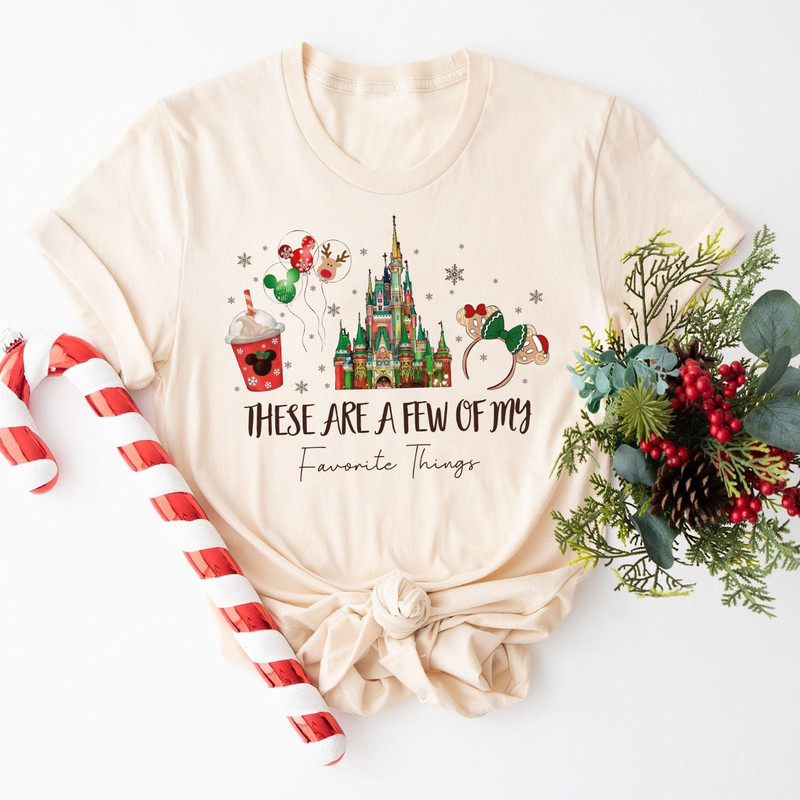 These Are A Few Of My Favorite Things, Disney Snacks Shirt, Christmas Castle Shirt, Disneyland Christmas Tee, Magic Kingdom Shirt, - 1.jpg