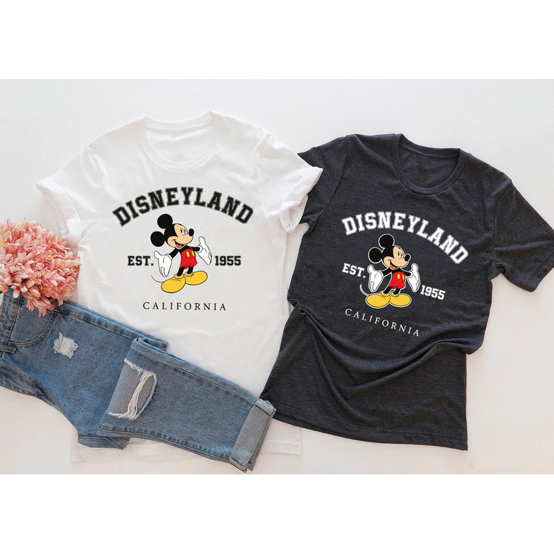 Vintage Disneyland 1955 Shirt, Mickey Mouse Shirt, Vintage Disney Shirt, Disney Vacation, Matching Disney Tee, Disney Trip Family Shirt - 1.jpg