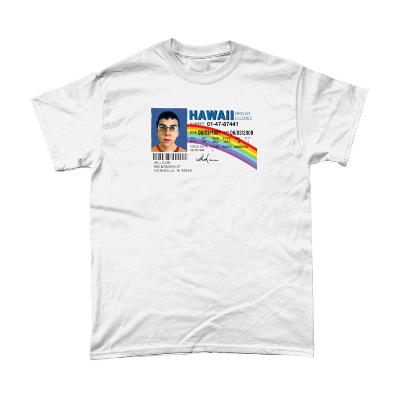Mclovin from Superbad White Graphic vintage-style T-Shirt (unisex) - 2.jpg