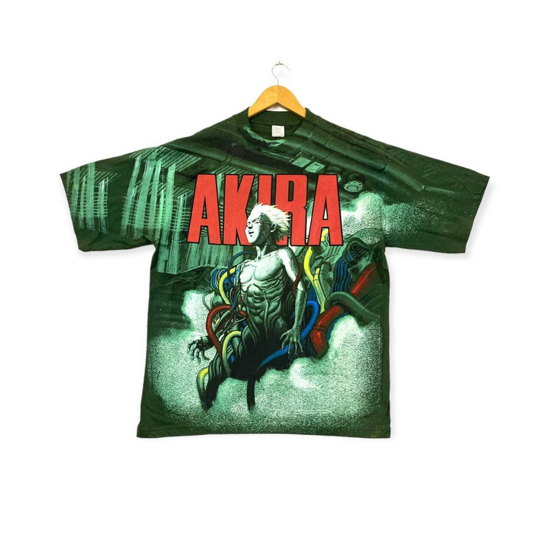 NOS !!! vintage 90s 1993 AKIRA full print all over japan japanese anime manga evangelion ghost in the shell bebop gundam promo t-shirts - 1.jpg