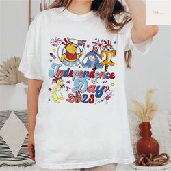 winnie the pooh shirt, 4th of july shirt, independence shirt, happy 4th of july, pooh independence, disney shirt