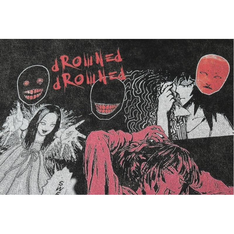 Unisex Hip Hop Streetwear Oversize T Shirt Women Man Thriller Comic Graphics T-Shirt Summer Washed Old FuJiang Anime Top Tees - 6.jpg